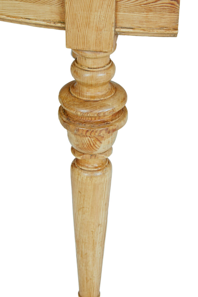 Pair of Swedish 19th Century Pine Demi Lune Occasional Tables — image 5