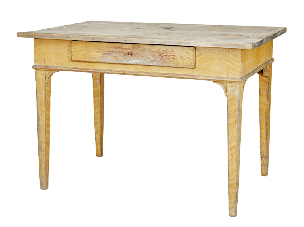 Swedish 19th Century Painted Pine Kitchen Table