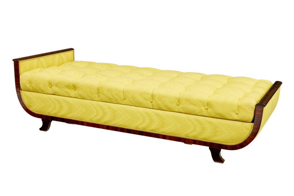 Scandinavian Art Deco Birch and Kingwood Chaise