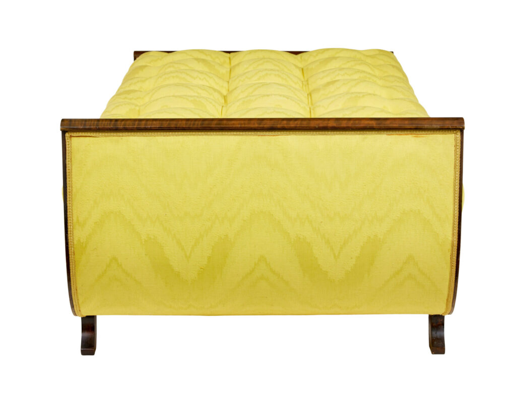 Scandinavian Art Deco Birch and Kingwood Chaise — image 8