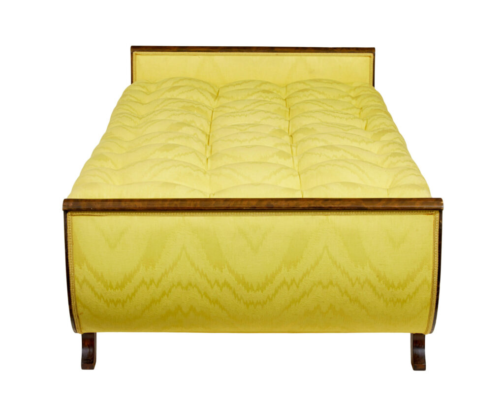 Scandinavian Art Deco Birch and Kingwood Chaise — image 6