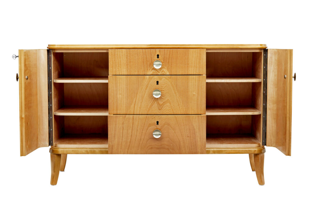 Mid Century Swedish Elm Chest of Drawers — image 9