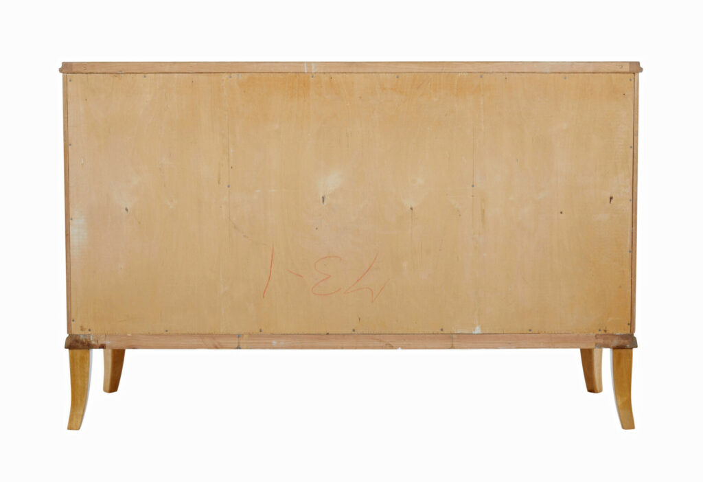 Mid Century Swedish Elm Chest of Drawers — image 7