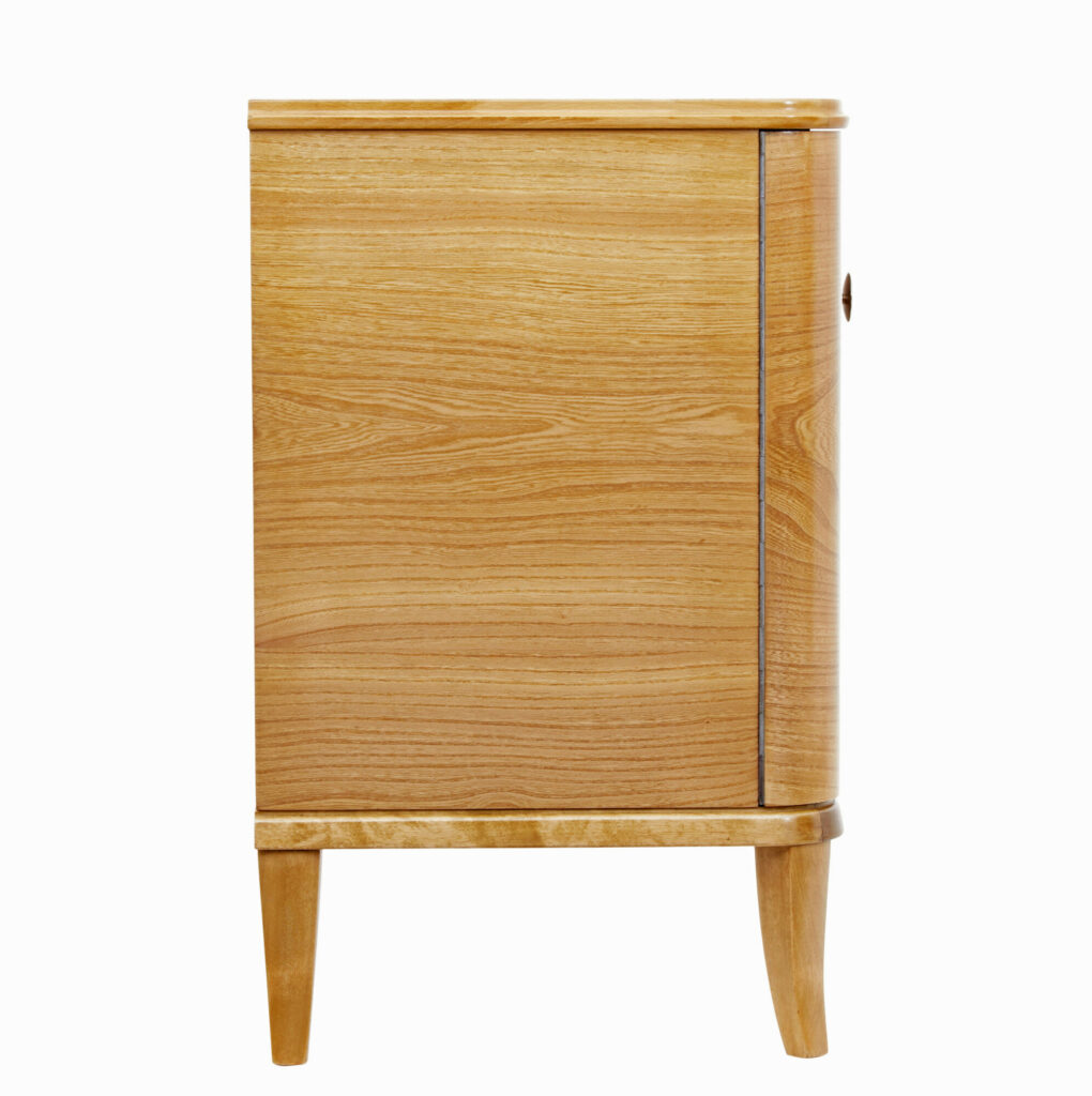 Mid Century Swedish Elm Chest of Drawers — image 6