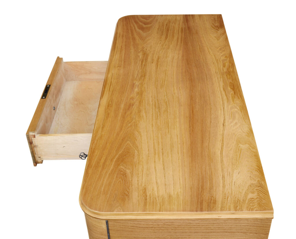 Mid Century Swedish Elm Chest of Drawers — image 3