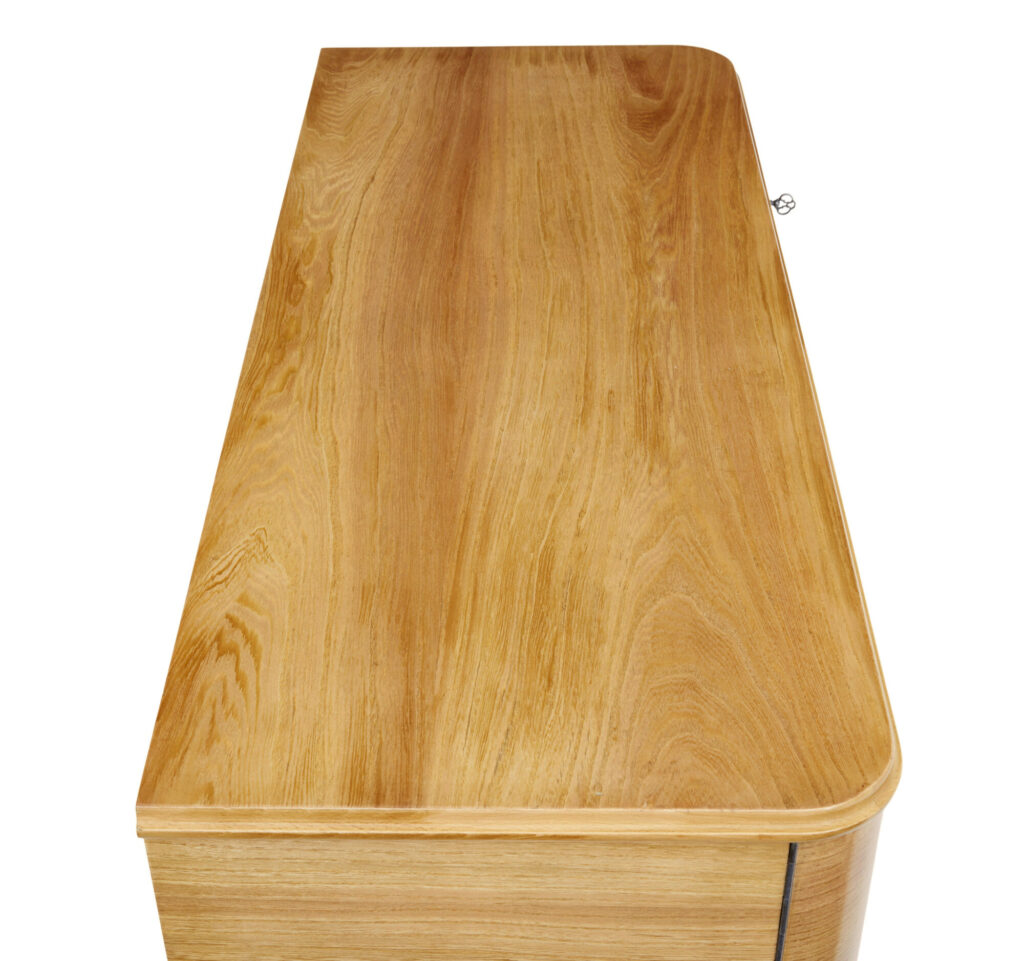 Mid Century Swedish Elm Chest of Drawers — image 2
