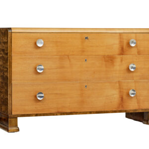 MID 20TH CENTURY ELM AND BIRCH SCANDINAVIAN CHEST OF DRAWERS