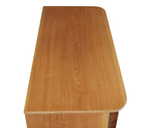 Swedish Mid 20th Century Elm and Burr Fitted Chest of Drawers — thumbnail 5