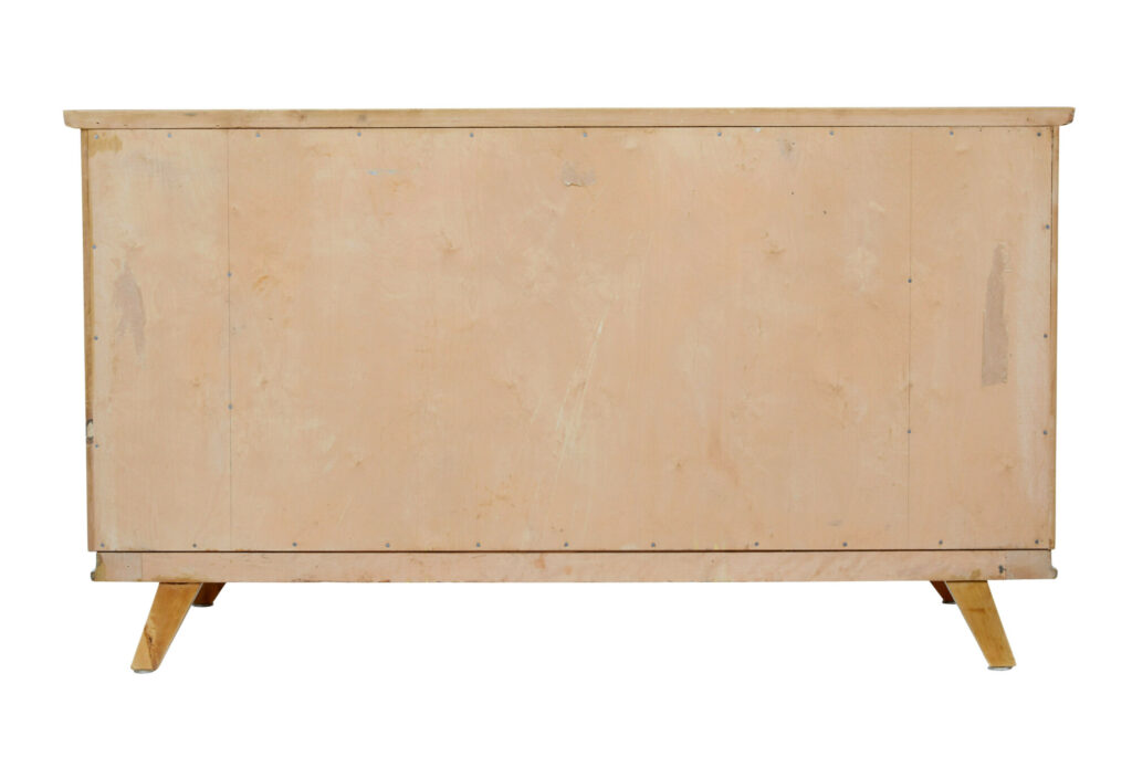 Swedish Mid 20th Century Elm and Burr Fitted Chest of Drawers — image 8