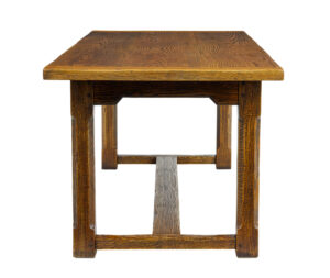 English Made Golden Oak Refectory Dining Table — thumbnail 2