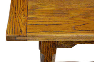 English Made Golden Oak Refectory Dining Table — thumbnail 5