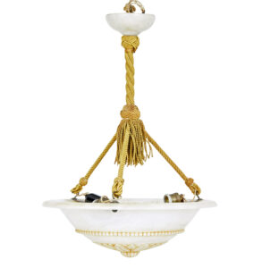 ART DECO ALABASTER PENDANT LIGHT