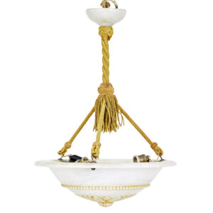 ART DECO ALABASTER PENDANT LIGHT