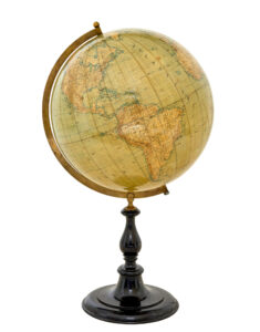 LARGE EARLY 20TH CENTURY GLOBE ON STAND BY JORDGLOB