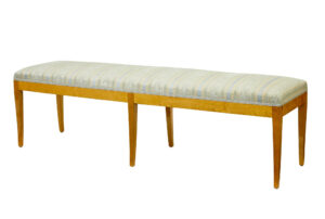 EARLY 20TH SWEDISH BIRCH LONG BEDROOM STOOL