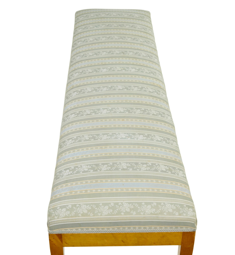 Early 20th Swedish Birch Long Bedroom Stool — image 4