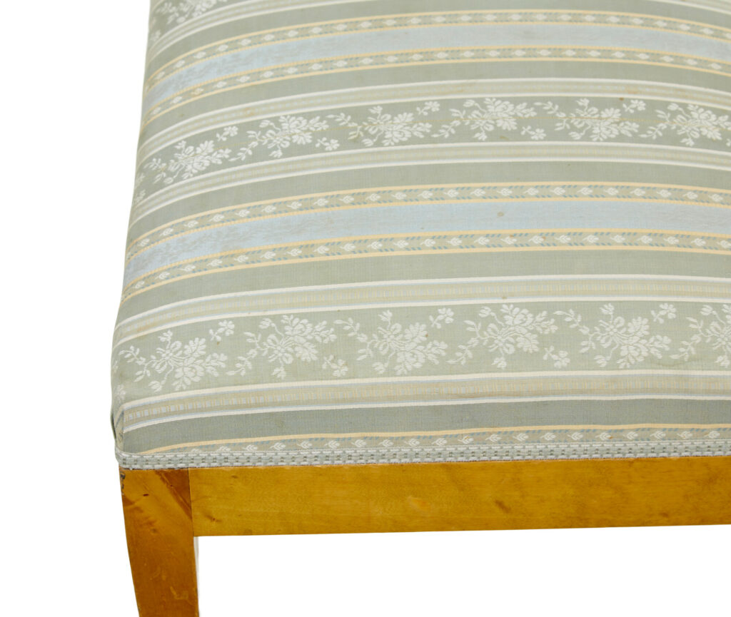 Early 20th Swedish Birch Long Bedroom Stool — image 3