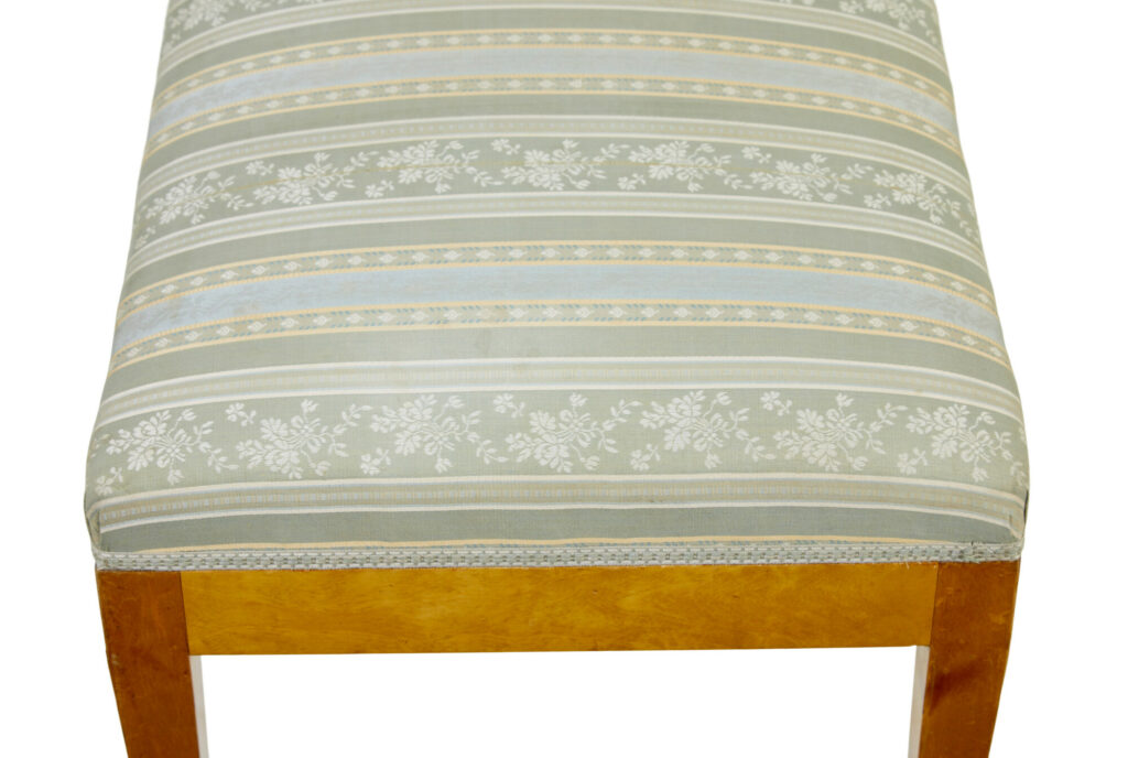 Early 20th Swedish Birch Long Bedroom Stool — image 2