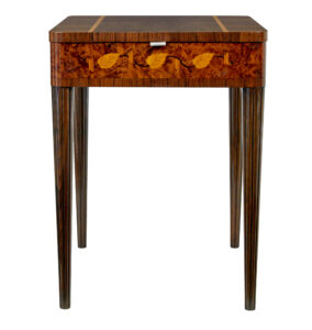 Mid Century Walnut and Birch Inlaid Metamorphic Work Table — thumbnail 9