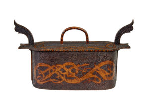 Early 20th Century Scandinavian Pokerwork Tine Box — thumbnail 8