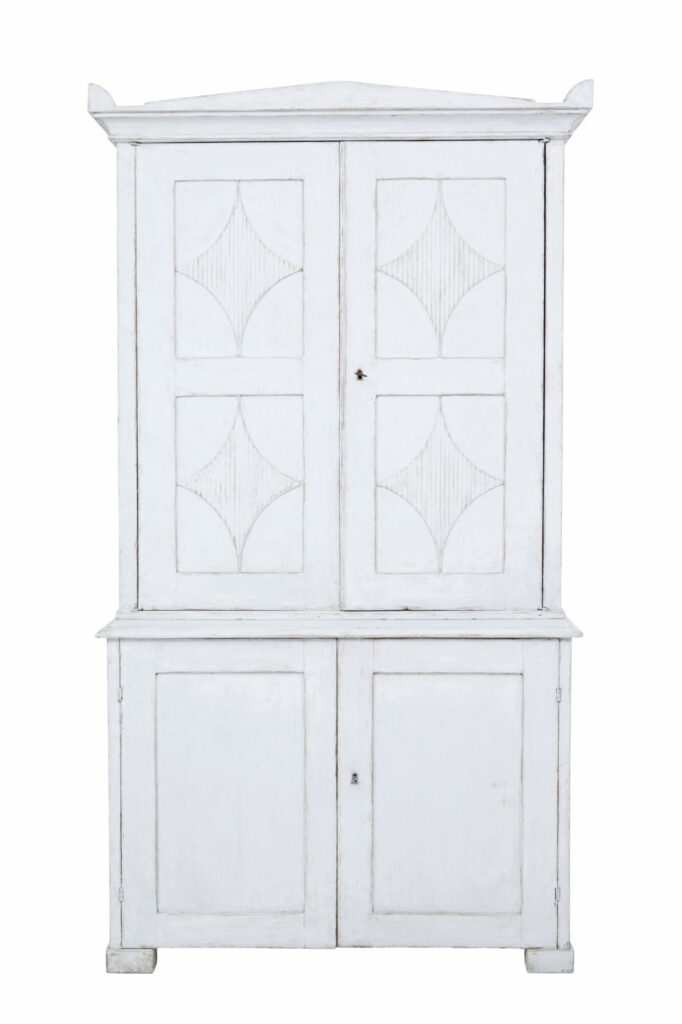 Swedish Early 19th Century Painted Pine Cabinet — image 4