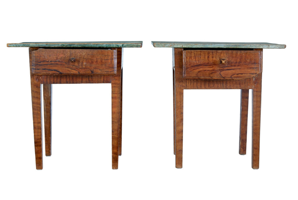 Pair of Traditional Painted Swedish Side Tables — image 5