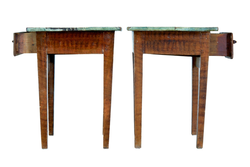 Pair of Traditional Painted Swedish Side Tables — image 4