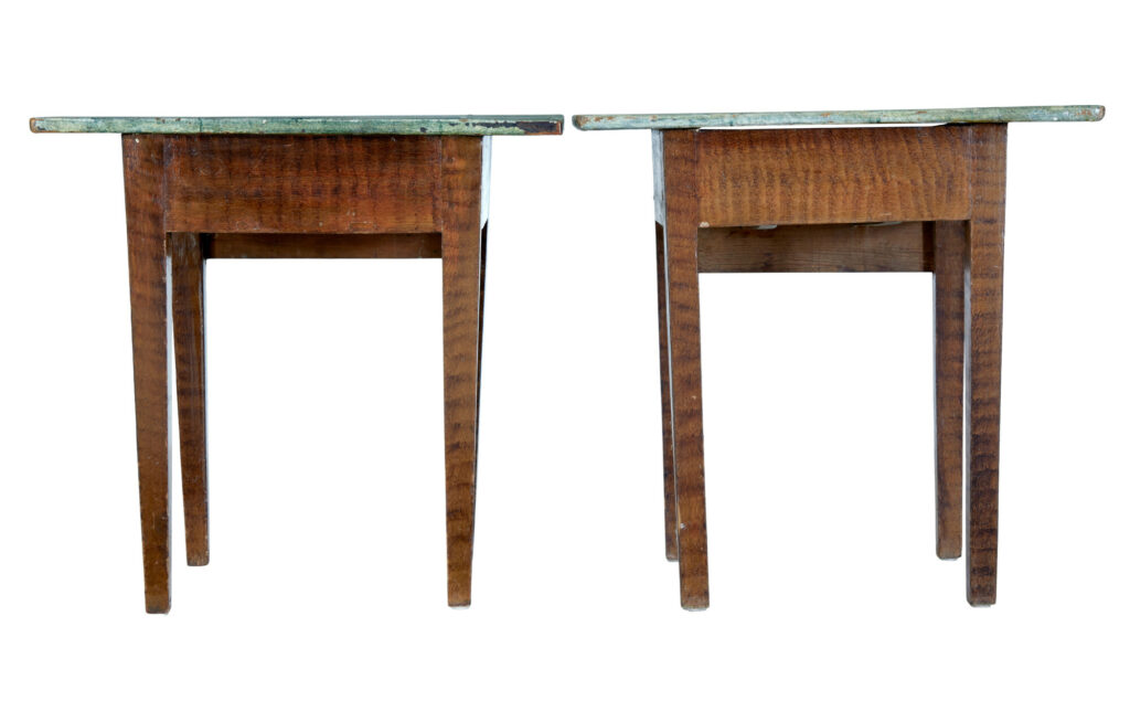 Pair of Traditional Painted Swedish Side Tables — image 3