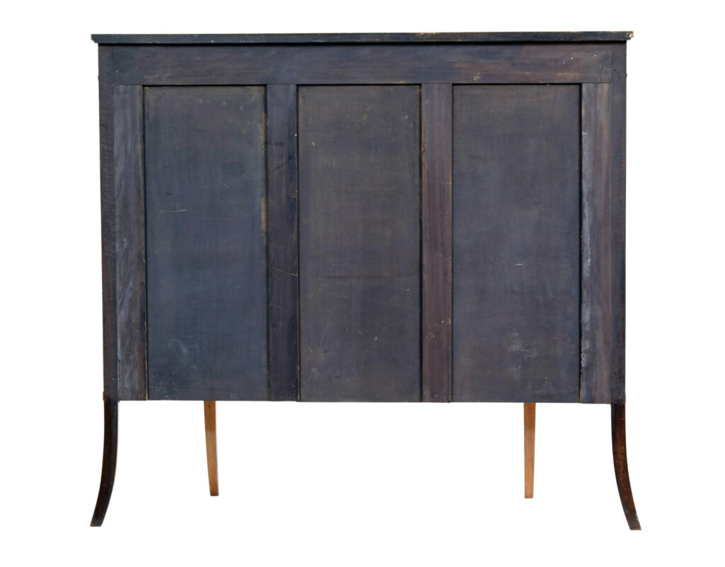 19th Century Sheraton Revival Satinwood Inlaid and Painted Cabinet — image 9