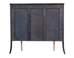 19th Century Sheraton Revival Satinwood Inlaid and Painted Cabinet — thumbnail 9