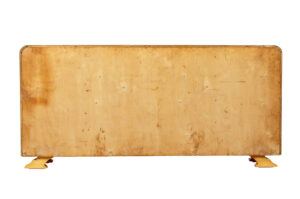 Scandinavian Burr Elm Art Deco Low Open Bookcase — thumbnail 5
