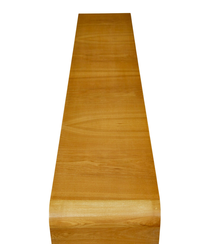 Scandinavian Burr Elm Art Deco Low Open Bookcase — image 3