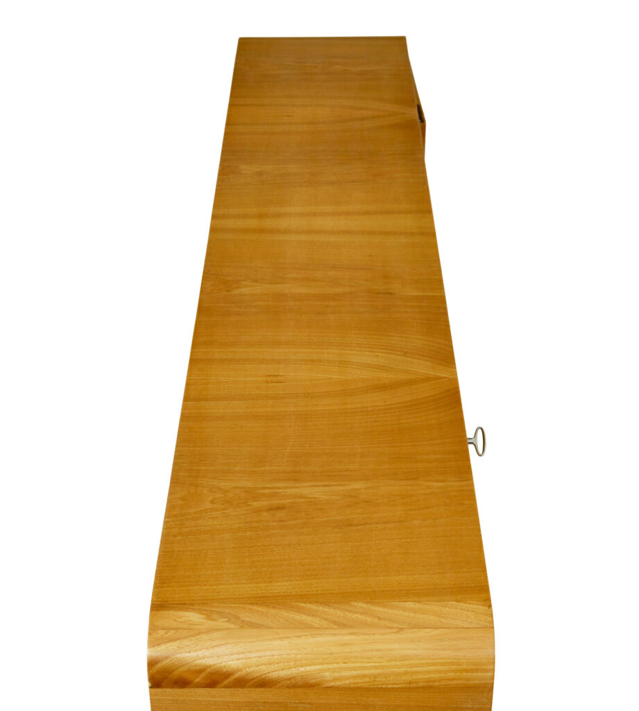Scandinavian Burr Elm Art Deco Low Open Bookcase — image 2