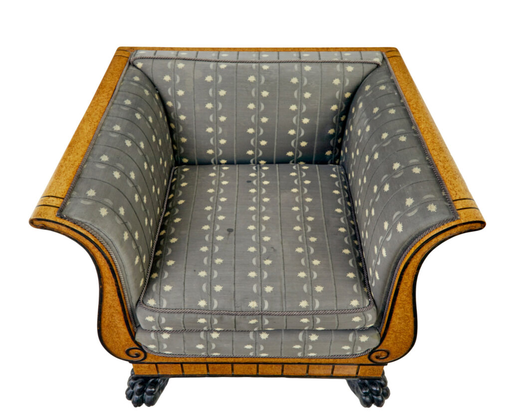 Fine Quality Pair of Art Deco Burr Birch Club Armchairs — image 4
