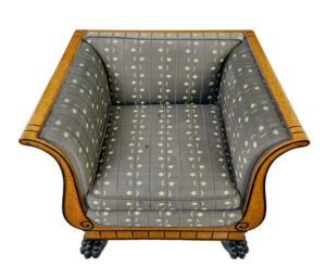 Fine Quality Pair of Art Deco Burr Birch Club Armchairs — thumbnail 4