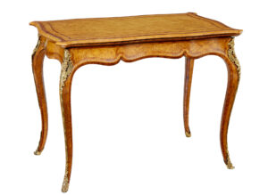 19TH CENTURY EDWARDS AND ROBERTS BIRDS EYE MAPLE CARD TABLE