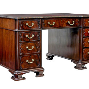 EARLY 20TH CENTURY MAHOGANY PEDESTAL DESK BY HOBBS & CO
