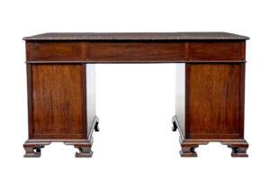 Early 20th Century Mahogany Pedestal Desk by Hobbs &Amp; Co — thumbnail 8