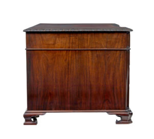 Early 20th Century Mahogany Pedestal Desk by Hobbs &Amp; Co — thumbnail 7