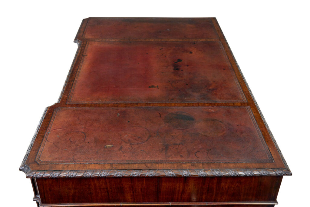 Early 20th Century Mahogany Pedestal Desk by Hobbs &Amp; Co — image 4