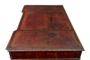 Early 20th Century Mahogany Pedestal Desk by Hobbs &Amp; Co — thumbnail 4