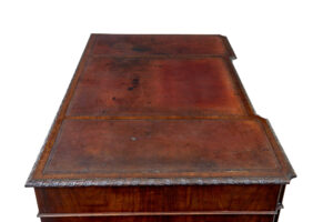Early 20th Century Mahogany Pedestal Desk by Hobbs &Amp; Co — thumbnail 3
