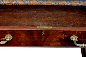 Early 20th Century Mahogany Pedestal Desk by Hobbs &Amp; Co — thumbnail 2