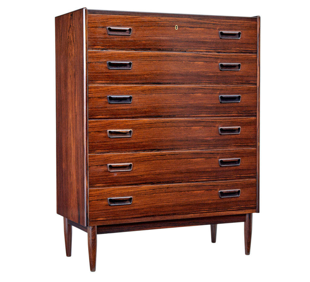 Mid 20th Century Scandinavian Tall Chest of Drawers — image 2