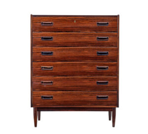 MID 20TH CENTURY SCANDINAVIAN TALL CHEST OF DRAWERS