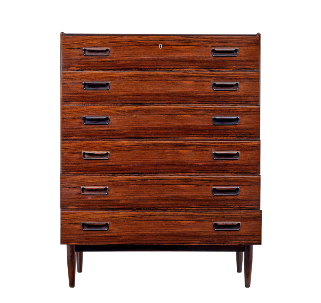 Mid 20th Century Scandinavian Tall Chest of Drawers — image 9