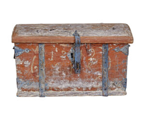 Small Mid 19th Century Swedish Painted Pine Strong Box — thumbnail 2
