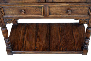 English Carved Oak Gothic Revival Cupboard — thumbnail 4
