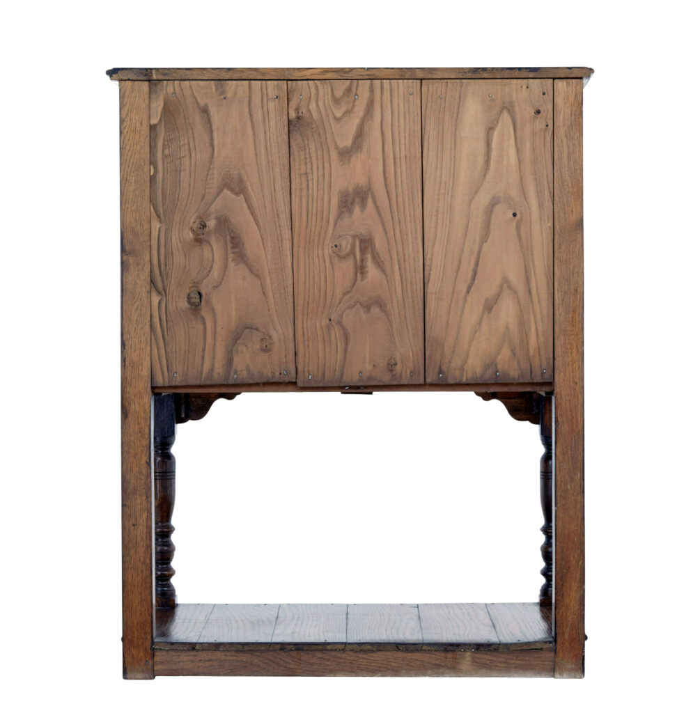 English Carved Oak Gothic Revival Cupboard — image 8