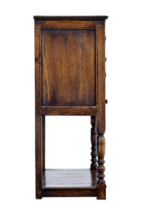 English Carved Oak Gothic Revival Cupboard — thumbnail 7